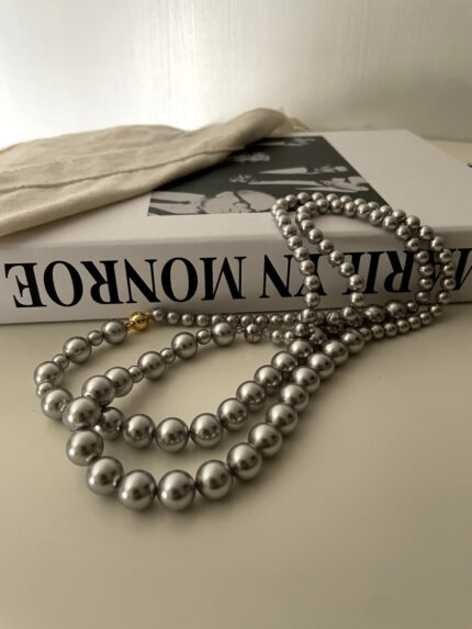 Shin Dama Grey-Gold Necklace